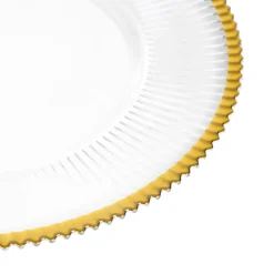 HOMLA Podstawka Golden Rant Pod Talerz Ze Zlota Obwodka W Paski 33 Cm 33Cm