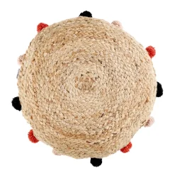 HOMLA Poduszka Celia Jutowa Z Pomponami 38 Cm