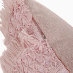 HOMLA Poduszka Doel Rozowa Z Fredzlami 30X50 Cm