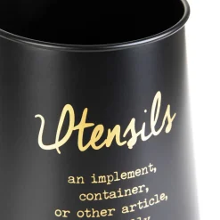 HOMLA Pojemnik Escille Na Sztućce Czarny 14X14 Cm