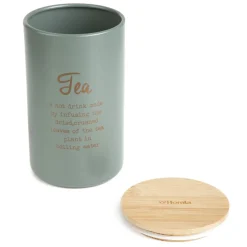 HOMLA Pojemnik Escille Z Drewniana Pokrywka Na Herbatę 14X8 Cm