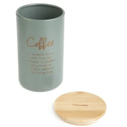 HOMLA Pojemnik Escille Z Drewniana Pokrywka Na Kawe 14X8 Cm