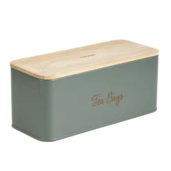 HOMLA Pojemnik Escille Z Drewniana Pokrywka Na Herbatę 20X8X8 Cm