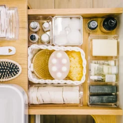 HOMLA Pojemnik Falsa Na Waciki Transparentny 7X7X18 Cm