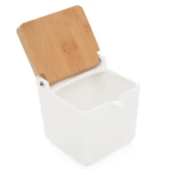 HOMLA Pojemnik Fincan Porcelanowy Z Lyzeczka 10X10X10 Cm