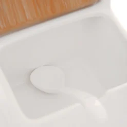 HOMLA Pojemnik Fincan Porcelanowy Z Lyzeczka 10X10X10 Cm