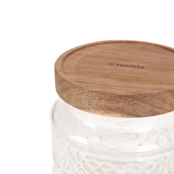 HOMLA Pojemnik Moladri Z Akacjowa Przykrywka 0,6 L