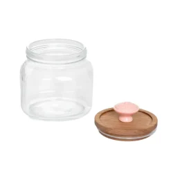 HOMLA Pojemnik Nobu Z Ozdobna Rozowa Galka 0,75 L