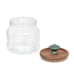 HOMLA Pojemnik Nobu Z Ozdobna Zielona Galka 0,75 L