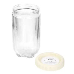 HOMLA Pojemnik Tenzo Szklany Ze Smietankowa Nakretka 0,9 L