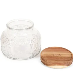 HOMLA Pojemnik Zulay Z Akacjowa Przykrywka 0,7 L