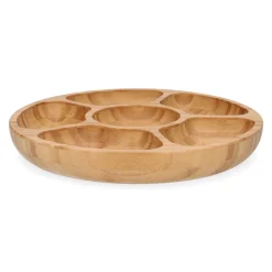 HOMLA Polmisek Bambou Bambusowy Z Przegrodkami 32X4 Cm