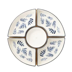 HOMLA Polmisek Fincan Z Miseczkami W Listki 30Cm