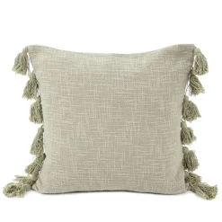 HOMLA Poszewka Drel Z Fredzlami Pistacjowa 45X45 Cm