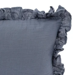 HOMLA Poszewka Elin Muslinowa Niebieska 45X45 Cm