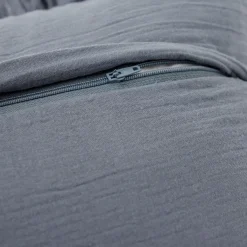 HOMLA Poszewka Elin Muslinowa Niebieska 45X45 Cm