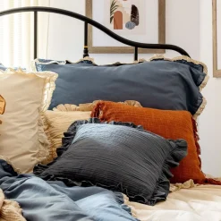 HOMLA Poszewka Elin Muslinowa Niebieska 45X45 Cm