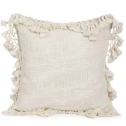 HOMLA Poszewka Flesse Z Fredzlami Bezowa 45X45 Cm