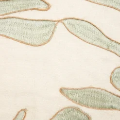 HOMLA Poszewka Freja W Wyszywane Liscie Bezowa 45X45 Cm