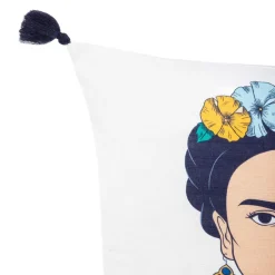 HOMLA Poszewka Frida Kahlo Z Granatowymi Fredzlami 45X45 Cm