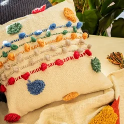 HOMLA Poszewka Ida W Kolorowe Nitki I Fredzle 45X45 Cm