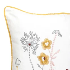 HOMLA Poszewka Minca W Wyszywane Kwiaty 45X45 Cm