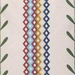 HOMLA Poszewka Miris W Kolorowe Pasy Z Fredzlami 45X45 Cm