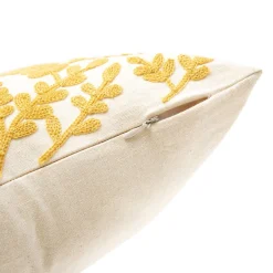 HOMLA Poszewka Multia W Listki Musztardowe 45X45 Cm