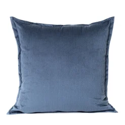 HOMLA Poszewka Nantu Welwetowa Imitacja Sztruksu Niebieska 45X45+1.5 Cm