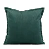 HOMLA Poszewka Nantu Welwetowa Imitacja Sztruksu Zielona 45X45+1.5 Cm