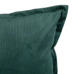 HOMLA Poszewka Nantu Welwetowa Imitacja Sztruksu Zielona 45X45+1.5 Cm