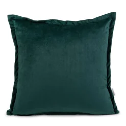 HOMLA Poszewka Nantu Welwetowa Imitacja Sztruksu Zielona 45X45+1.5 Cm