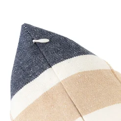 HOMLA Poszewka Rezza W Bezowo Niebieskie Paski 45X45 Cm