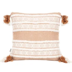 HOMLA Poszewka Subir Wyszywana Z Fredzlami Pomaranczowa 45X45 Cm