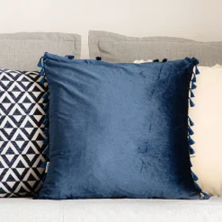 HOMLA Poszewka Urda Granatowa Z Fredzlami 45X45 Cm
