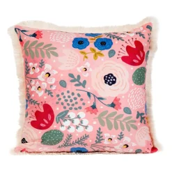 HOMLA Poszewka Vier W Kwiatowy Wzor Z Fredzlami 45X45 Cm