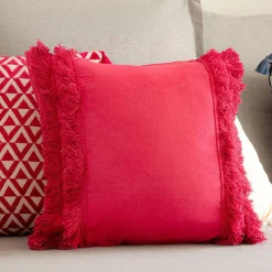 HOMLA Poszewka Vivero Fuksjowa Z Fredzlami 45X45 Cm