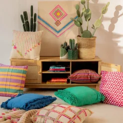 HOMLA Poszewka Vivero Granatowa Z Fredzlami 45X45 Cm