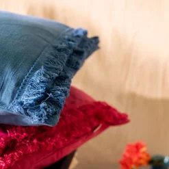 HOMLA Poszewka Vivero Granatowa Z Fredzlami 45X45 Cm