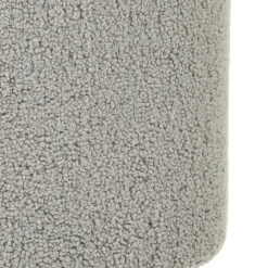 HOMLA Pufa Alda Szara W Tkaninie Teddy 50X40X44 Cm