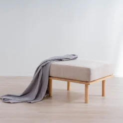 HOMLA Pufa Seri Bezowa 74X60X43,5 Cm