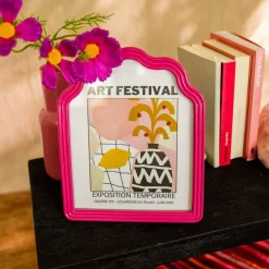 HOMLA Ramka Na Zdjecie Floral Aura Fuksjowa 20X25 Cm