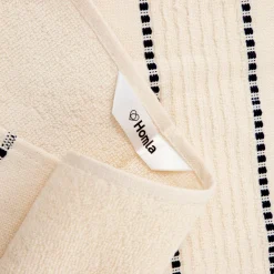 HOMLA Ręcznik Amori Bezowy W Niebieskie Pasy 100X150Cm