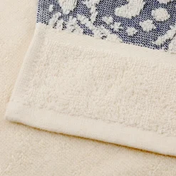 HOMLA Ręcznik Daphne Ecru Z Niebieska Bordiura 50X90Cm