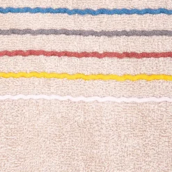 HOMLA Ręcznik Mikasa Bezowy Z Kolorowymi Paskami 70X130Cm