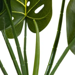 HOMLA Roslina Sztuczna Tropical Zone Monstera W Czarnej Donicy 75 Cm