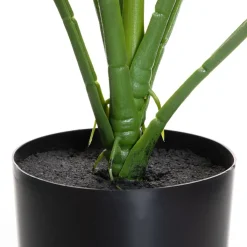 HOMLA Roslina Sztuczna Tropical Zone Monstera W Czarnej Donicy 75 Cm