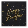 PARTYDECO Serwetki New Year Papierowe Czarne 20 Szt. 16,5X16,5 Cm