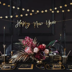 PARTYDECO Serwetki New Year Papierowe Czarne 20 Szt. 16,5X16,5 Cm