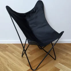 HOMLA Siedzisko Butterfly Wymienne Do Fotela - Czarna Eco Skora 76X97 Cm